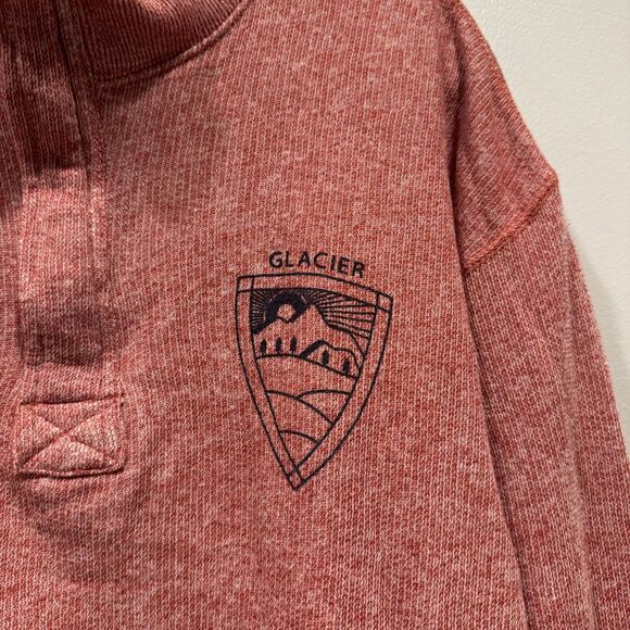 MV Sport Glacier National Park Sweater Quarter Zip Pullover Red Cotton Women XL - Picture 4 of 9
